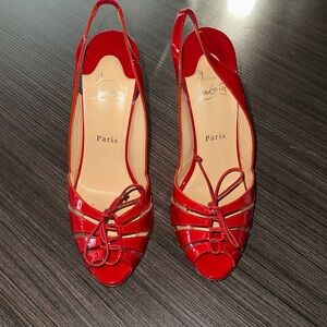 CHRISTIAN LOUBOUTIN red Corsetica Pumps size 40